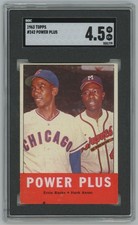 Power Plus Banks Aaron 1963 Topps SGC 4.5 #242 Chicago Cubs/Milwaukee Braves
