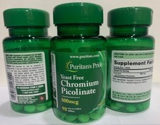 Puritan  s Pride Chromium Picolinate 800 mcg Supplement 90 Tablets   Pack of 3 