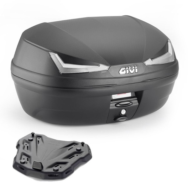 Givi E455NT Bauletto 45LT Schwarz + Honda Forza Piastra Monolock 2023-2026-image
