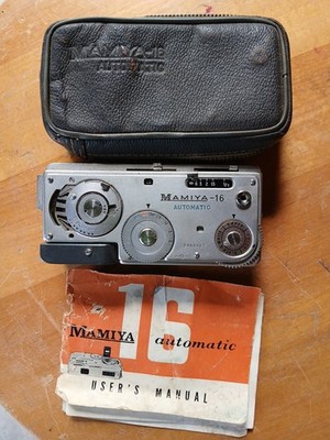 Vintage Mamiya 16 Automatic Camera With Case. Untested Sold For Parts Only