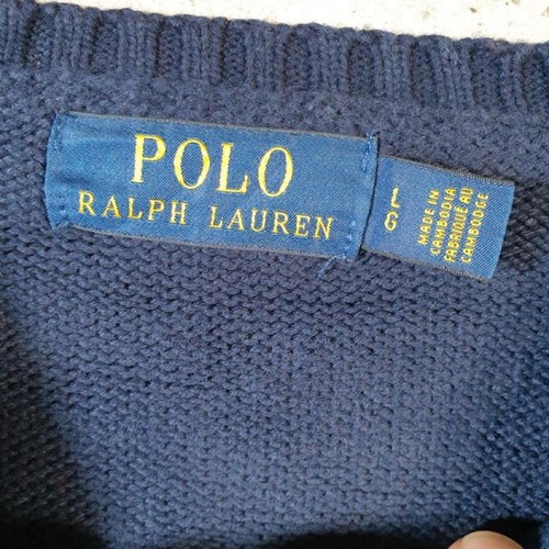 Vintage Ralph Lauren Polo Heavyweight Sweater Mens Small Navy Blue Pony TA4046 - Picture 4 of 8