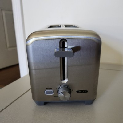 Stainless Steel Bella 2-Slice Toaster   6 Shade Settings   Bagel Function  Works