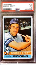 1976 Topps #19 George Brett Kansas City Royals 2ND YEAR CARD PSA 7 - BK1
