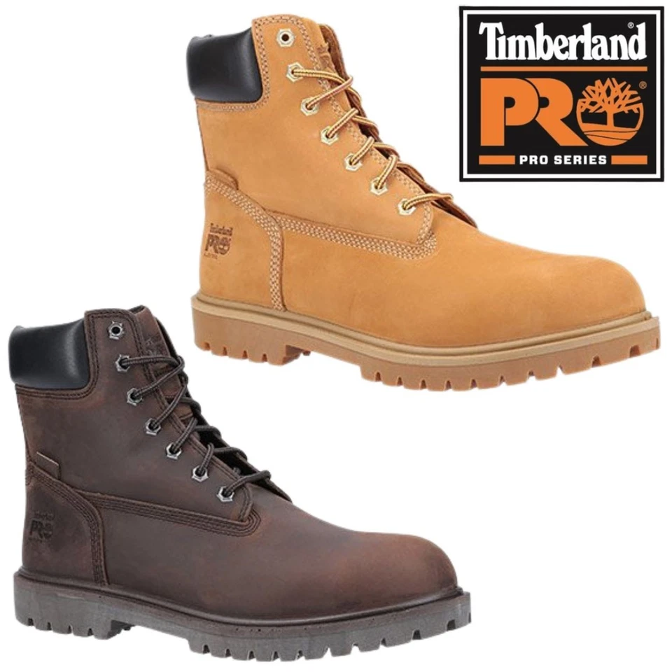 Botas de seguridad Timberland Pro para hombre icónicas 2.0 punta de acero cuero WP botas de trabajo 6-14