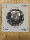 1964 US Mint Proof Kennedy Half Dollar 50¢ KM#202