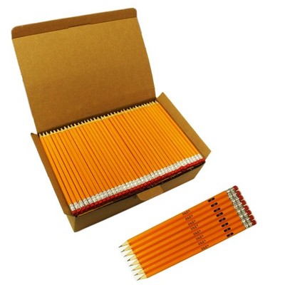 Bulk #2 Yellow Pencils, Pre-Sharpened with Erasers, 600 Count for School