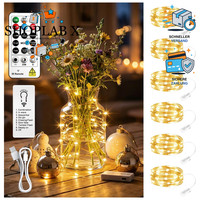 Micro LED Lichterkette 2M 20 Leds Aufladbare Batterie 6 StüCk Deko Beleuchtung