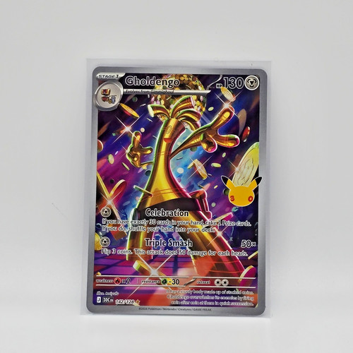 Gholdengo 142/128 llustration Rare 30th Celebration Pokemon Holo Near Mint