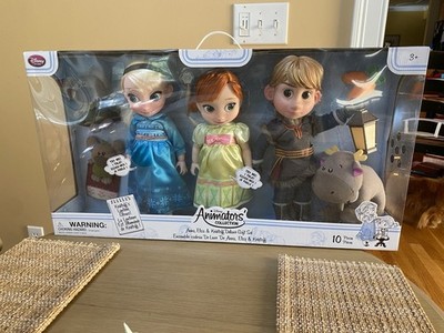 Frozen Disney Animator's Collection, Anna-Elsa-Kristoff Deluxe Gift Set 10 Piece
