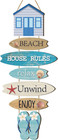 NEW Beach Wall Decor – Inspirational Coastal Surfboard Flip Flop Signs
