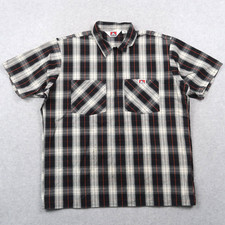 Ben Davis Shirt Mens XL XLarge Plaid 1/4 Zip Mechanic Work Chicano USA Made