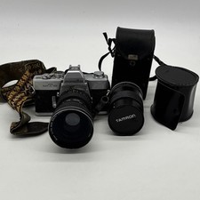 Vtg Minolta SRT 101 35mm Film Camera Bundle Set Sony Case Photography Extra Lens