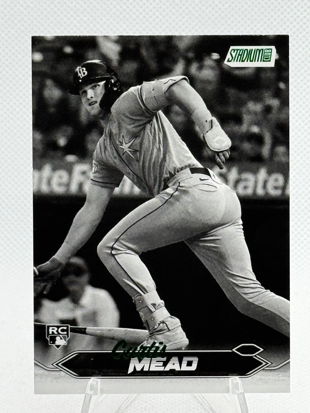Curtis Mead RC 2024 Topps Stadium Club #271 Black and White Parallel SP - Rays