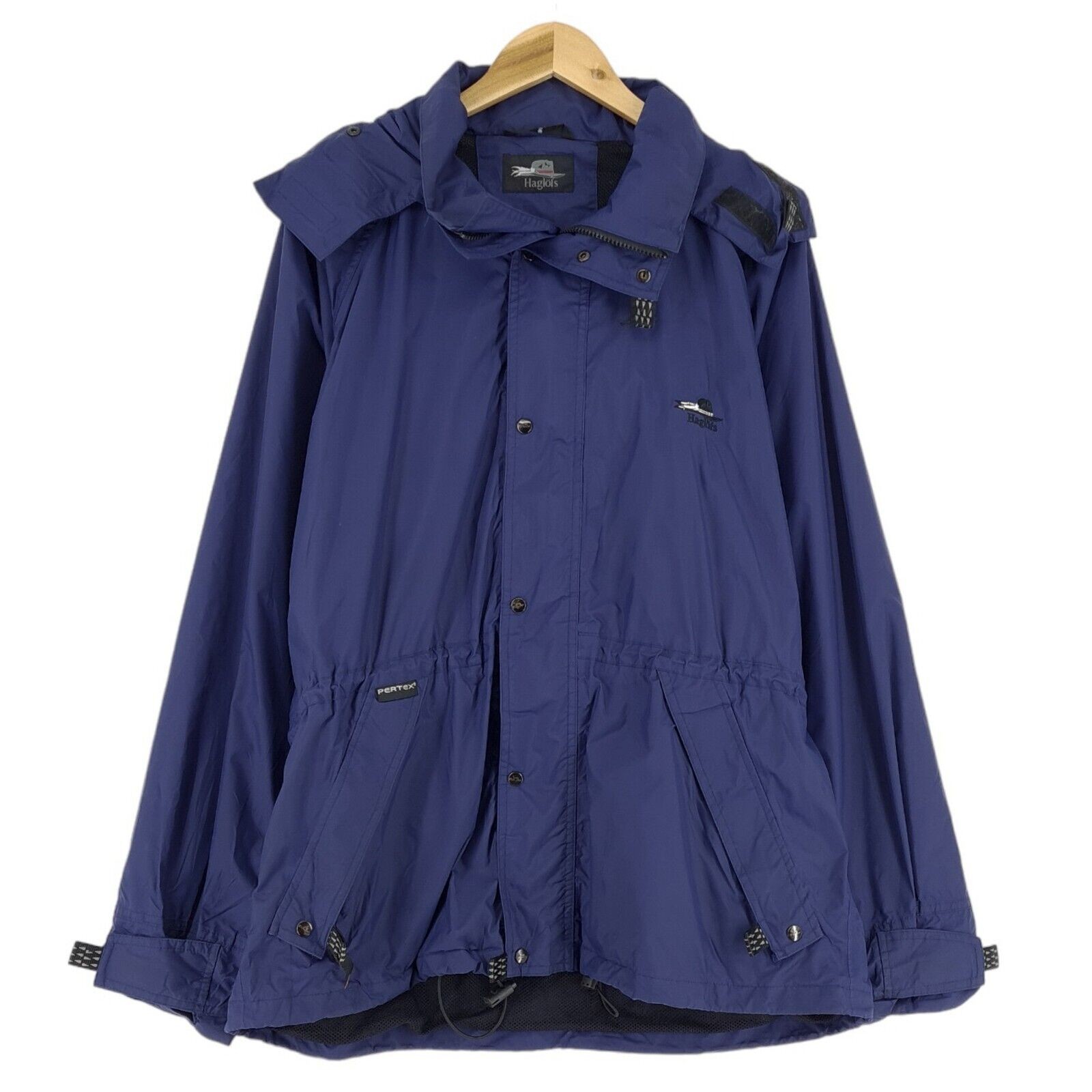 Vintage Haglofs Hombre Chaqueta Impermeable Camping Aventura Montaña Ms1 Talla M