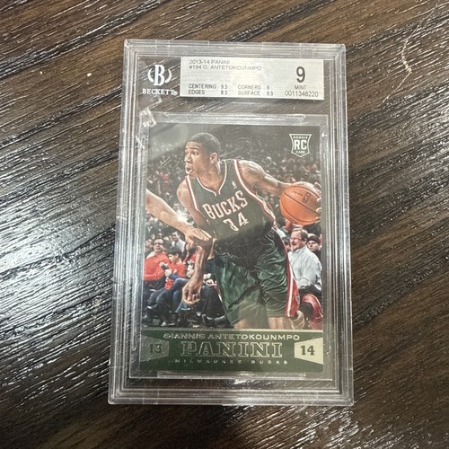 2013 Panini Giannis Antetokounmpo ROOKIE Card #194 BECKETT 9 MT. Milwaukee Bucks
