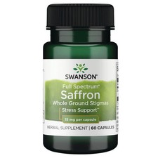 Swanson Supplements Full Spectrum Saffron Whole Ground Stigmas 15 mg Caps, 60ct