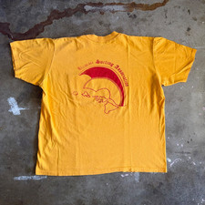 70s VINTAGE HAWAII SURFING ASSOCIATION SURFER T-SHIRT MEN SZ XL SURF CONTEST TEE