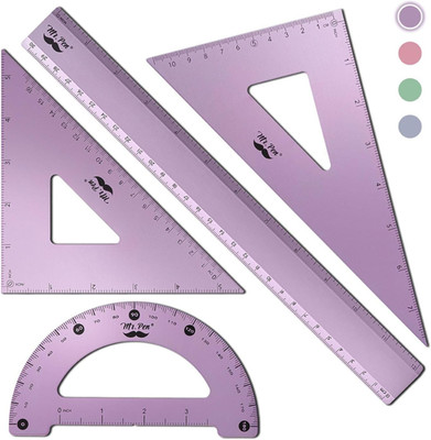 - Geometry Set, 4 Pack, Blue Magenta Color, Metal Geometry Kit