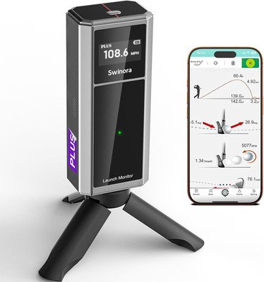Golf Launch Monitor & Simulator: Portable Swing Analyzer with 13 Metrics, 3D Dri