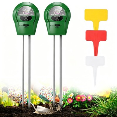 2Pcs Soil Moisture Meter,3 in 1 Moisture Meter for Plants, Tester for Moist, ...