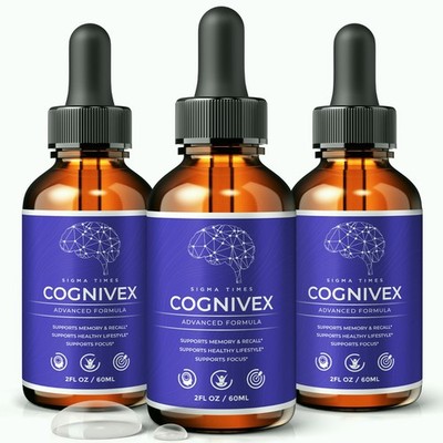 Cognivex Drops, Liquid Supplement to Support Brain Health & Memory - 3 Pack