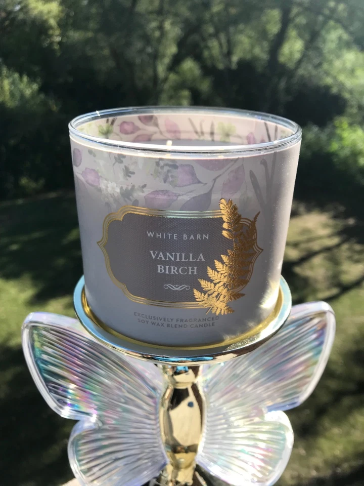 ¡NUEVO! Vela de 3 mechas Bath & Body Works VANILLA BIRCH - 14,5 oz (grande) Foto 2 de 2