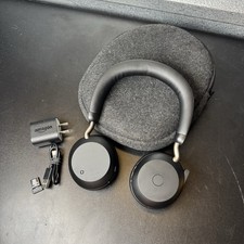 Jabra Evolve2 75 Bluetooth Headset w USB adapter, USB Cable, and Travel Case