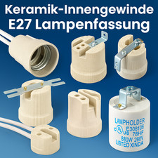 E27 Hängelampenfassung Porzellan Keramik Fassung Schraubadapter Lampenfassung