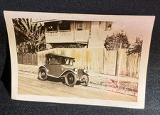 Vintage Snapshot Photo Ford Model T Parked On Street 1920s30s Automobile Car