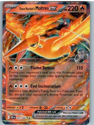 Team Rocket's Moltres ex Double Rare SV10: Destined Rivals 031/182 NM