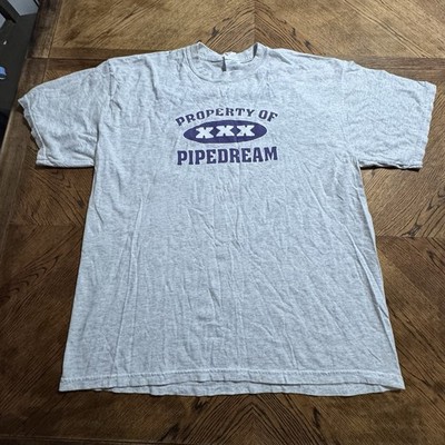 Vintage Pipedream Products Promo T-Shirt XL Gray XXX Property Of Adult Humor