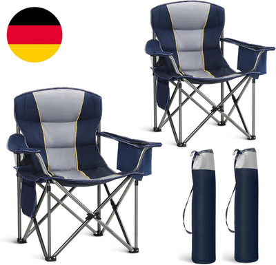 HIGH POINT SPORTS Campingstuhl Faltbar 2Er Set 200Kg Klappstuhl Gepolstert Mit G