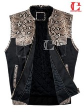 Men  s Biker Vest or Hunt Club Leather Diamond Quilted Motorcycle vest
