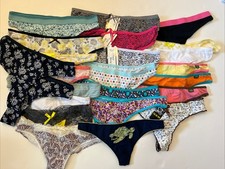 Lot of 24 Women Cotton Thongs Underwear Size XS-L Bulk Sale 