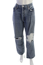 Agolde Women Boyfriend Mom High Rise Blue Jeans 100 Organic Cotton Size 31