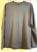 Nike Dri Fit Shirt Dark Gray Long Sleeve Size Mens L NEW