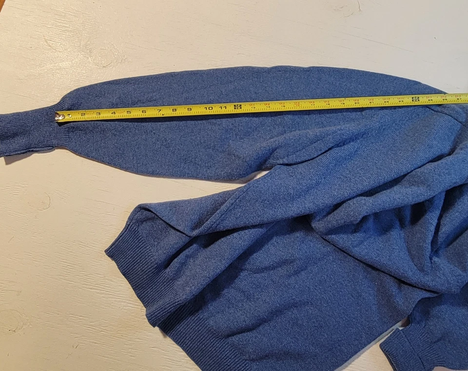 LYLE & SCOTT Principe Di Firenze Men's Blue Med Wool Blend Pullover Crew Neck - Image 3 of 4