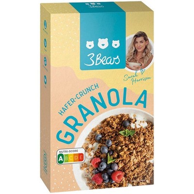 3Bears Granola - Hafer-Crunch Sarah Harrison Müsli 325,0 g, 1 St.