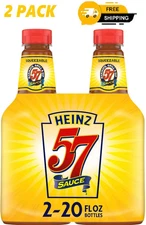2 PACK - Heinz 57 Sauce 20 oz Each (Total 40 oz)