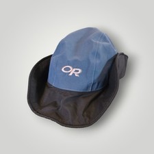 Outdoor Research Gore Tex Blue Black Sun Hat Wide Brim Boonie Cap Nylon M Bucket