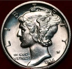 Uncirculated 1936-D Denver Mint Silver Mercury Dime