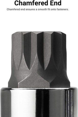 Capri Tools XZN Dreifach Vierkant Spline Steckschlüssel Bit, metrisch (7 mm (M7)) 7 mm (M7) - Bild 5 von 7