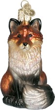 Old World Christmas Fox Glass Blown Ornament for Tree, Handcrafted...