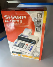 Sharp EL-1197GIII Heavy Duty Printing Calculator Open Box Unused NOS Complete