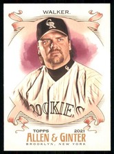 2021 Topps Allen & Ginter #9 Larry Walker Colorado Rockies 53272