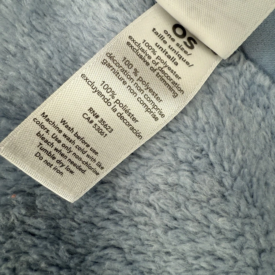 Manta de seguridad Carters Tiny But Mighty azul satinado ribete bebé Lovey 30x40" Foto 4 de 4