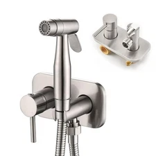 Handheld Bidet Sprayer - Brass Hot & Cold Mix Valve, Adjustable Pressure Head...