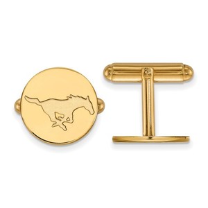 Authentic 14k Gold Plated Silver Southern Methodist University Cuff Links