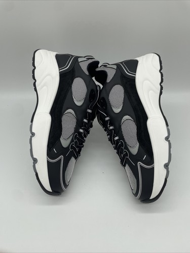 Cleens Pulse Runner Men’s Lifestyle Trainers Shoes Black Grey UK 8.5 EU 42.5 - Picture 7 of 8