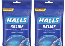 Halls Cough Drops Mentho-Lyptus 30ct  ( 2 pack ) blue __
